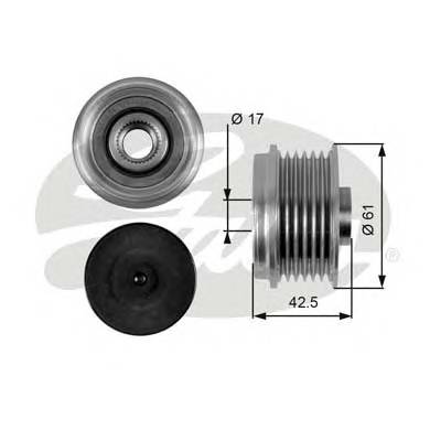 GATES OAP7043 Механізм вільного ходу ген...