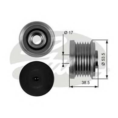 GATES OAP7055 Механізм вільного ходу ген...