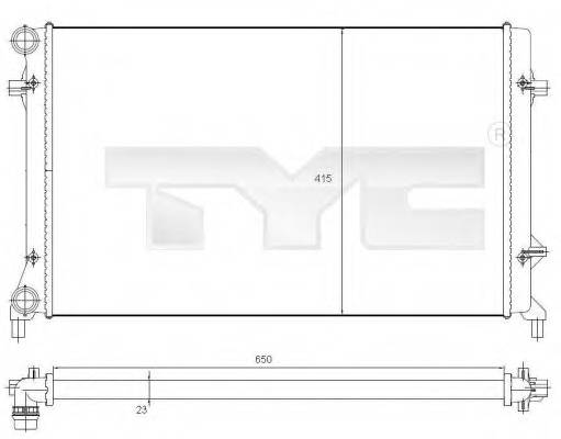 TYC 702-0025 Радиатор, охлаждение двига... TYC 702-0025 Радиатор, охлаждение двига...