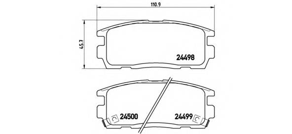 BREMBO P 10 004 Комплект тормозных колодок