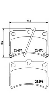 BREMBO P 16 009 Комплект гальмівних колодо... BREMBO P 16 009 Комплект гальмівних колодо...