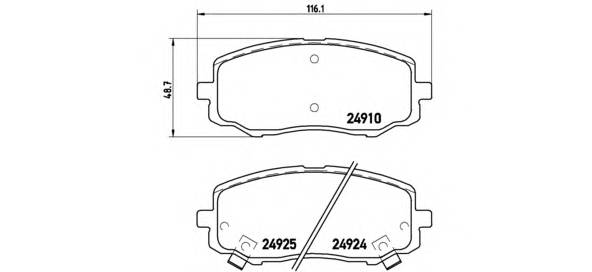 BREMBO P 30 045 Комплект тормозных колодок... BREMBO P 30 045 Комплект тормозных колодок...