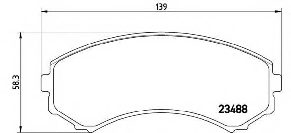 BREMBO P 54 029 Комплект гальмівних колодо... BREMBO P 54 029 Комплект гальмівних колодо...