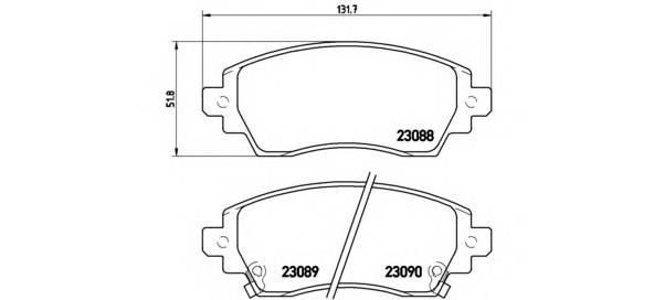 BREMBO P 83 042 Комплект гальмівних колодо...