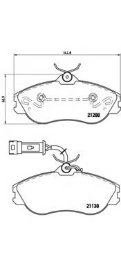 BREMBO P 85 018 Комплект гальмівних колодо...