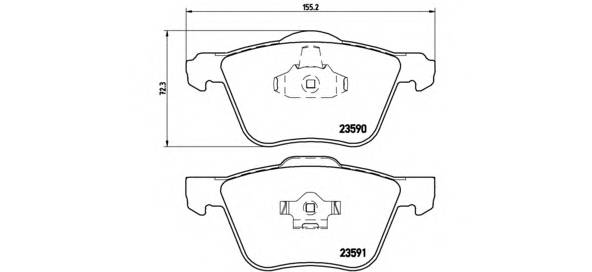 BREMBO P 86 022 Комплект гальмівних колодо... BREMBO P 86 022 Комплект гальмівних колодо...