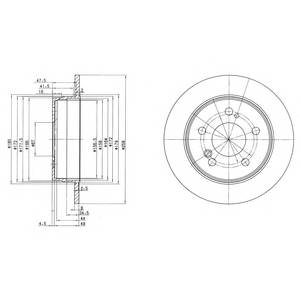 DELPHI BG2291 Тормозной диск