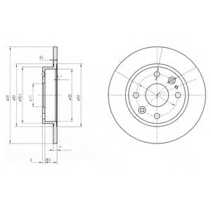 DELPHI BG2803 Тормозной диск