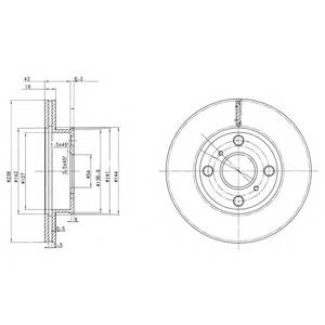 DELPHI BG2424 Тормозной диск DELPHI BG2424 Тормозной диск