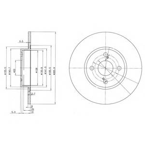DELPHI BG3186 Гальмівний диск