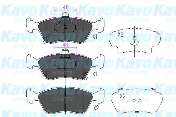 KAVO PARTS KBP-9006 Комплект тормозных колодок...