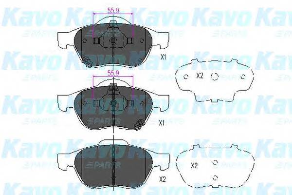 KAVO PARTS KBP-9075 Комплект тормозных колодок... KAVO PARTS KBP-9075 Комплект тормозных колодок...