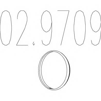 MTS 02.9709 Прокладка, труба выхлопног