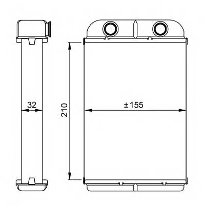 NRF 53611 Теплообменник, отопление с