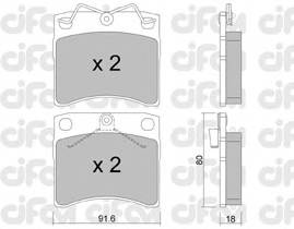 CIFAM 822-163-1 Комплект тормозных колодок
