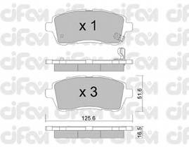CIFAM 822-793-0 Комплект гальмівних колодо... CIFAM 822-793-0 Комплект гальмівних колодо...