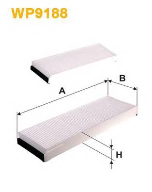 WIX FILTERS WP9188 Фильтр, воздух во внутренно... WIX FILTERS WP9188 Фильтр, воздух во внутренно...