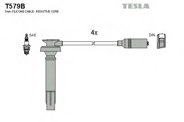 TESLA T579B Комплект проводов зажигани... TESLA T579B Комплект проводов зажигани...