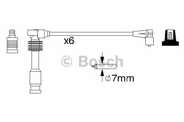 BOSCH 0 986 357 055 Комплект проводов зажигани... BOSCH 0 986 357 055 Комплект проводов зажигани...