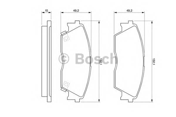 BOSCH 0 986 460 972 Комплект гальмівних колодо... BOSCH 0 986 460 972 Комплект гальмівних колодо...