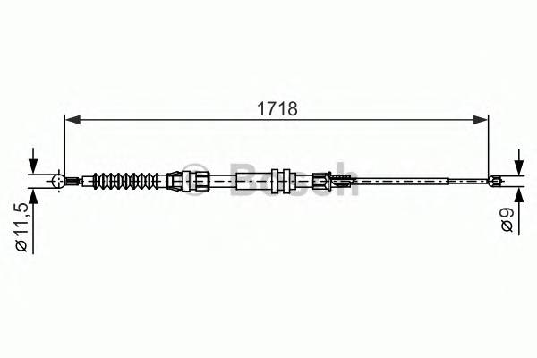 BOSCH 1 987 482 378 Трос, стоянкова гальмівна с...