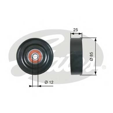 GATES T36087 Натяжний ролик, поліклінов... GATES T36087 Натяжний ролик, поліклінов...