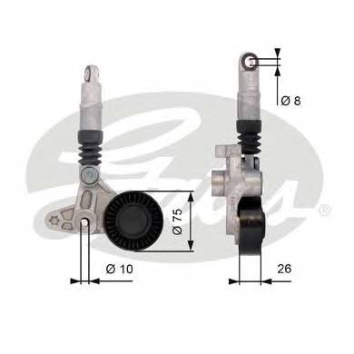 GATES T39099 Натяжний ролик, поліклінов... GATES T39099 Натяжний ролик, поліклінов...