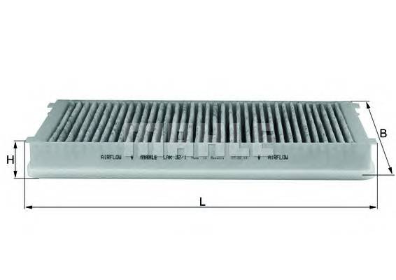 KNECHT LAK 32/1 Фильтр, воздух во внутренно