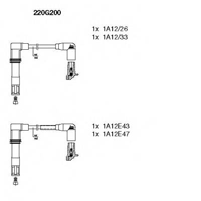 BREMI 220G200 Комплект проводов зажигани