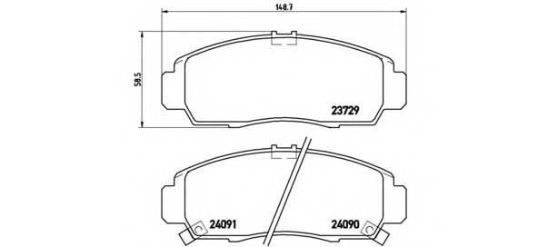 BREMBO P 28 034 Комплект тормозных колодок... BREMBO P 28 034 Комплект тормозных колодок...