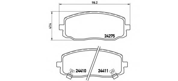 BREMBO P 30 032 Комплект тормозных колодок... BREMBO P 30 032 Комплект тормозных колодок...