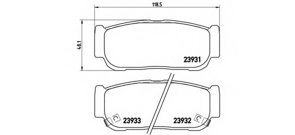 BREMBO P 30 057 Комплект гальмівних колодо...