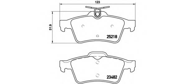 BREMBO P 61 110 Комплект гальмівних колодо... BREMBO P 61 110 Комплект гальмівних колодо...