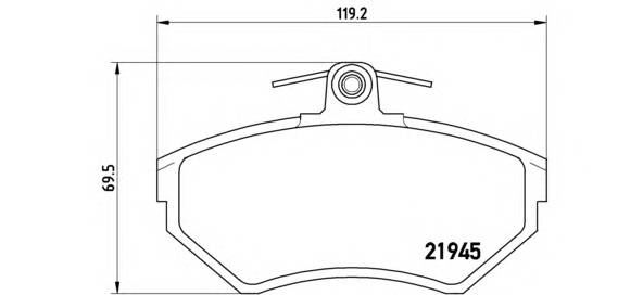 BREMBO P 85 042 Комплект тормозных колодок... BREMBO P 85 042 Комплект тормозных колодок...