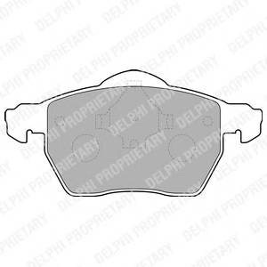 DELPHI LP1687 Комплект тормозных колодок