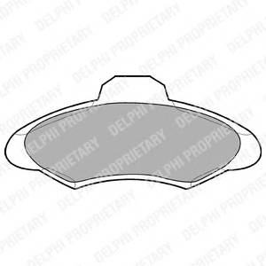 DELPHI LP673 Комплект тормозных колодок...