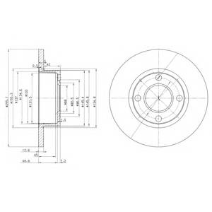 DELPHI BG2752 Тормозной диск