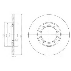 DELPHI BG4075 Гальмівний диск DELPHI BG4075 Гальмівний диск