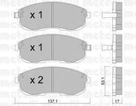 METELLI 22-0404-0 Комплект гальмівних колодо... METELLI 22-0404-0 Комплект гальмівних колодо...