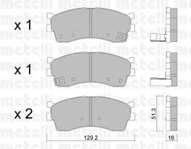METELLI 22-0512-0 Комплект тормозных колодок... METELLI 22-0512-0 Комплект тормозных колодок...