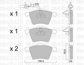 METELLI 22-0550-0 Комплект тормозных колодок... METELLI 22-0550-0 Комплект тормозных колодок...