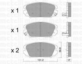 METELLI 22-0885-0 Комплект гальмівних колодо... METELLI 22-0885-0 Комплект гальмівних колодо...