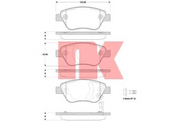 NK 223635 Комплект тормозных колодок... NK 223635 Комплект тормозных колодок...