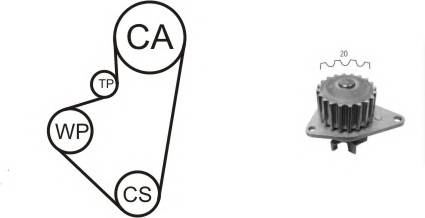 AIRTEX WPK-121202 Водяной насос + комплект зу