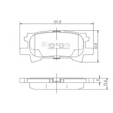 NIPPARTS J3612031 Комплект гальмівних колодо... NIPPARTS J3612031 Комплект гальмівних колодо...