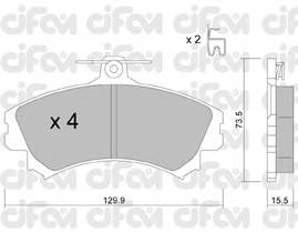 CIFAM 822-216-0 Комплект тормозных колодок...