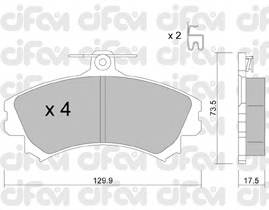 CIFAM 822-216-1 Комплект тормозных колодок... CIFAM 822-216-1 Комплект тормозных колодок...
