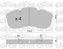 CIFAM 822-267-0 Комплект гальмівних колодо...
