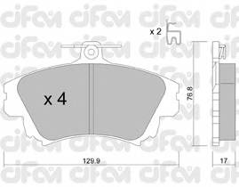 CIFAM 822-286-0 Комплект тормозных колодок