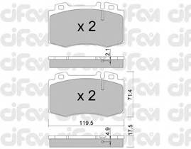 CIFAM 822-563-5 Комплект тормозных колодок